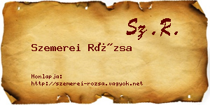 Szemerei Rózsa névjegykártya