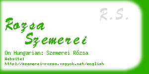 rozsa szemerei business card